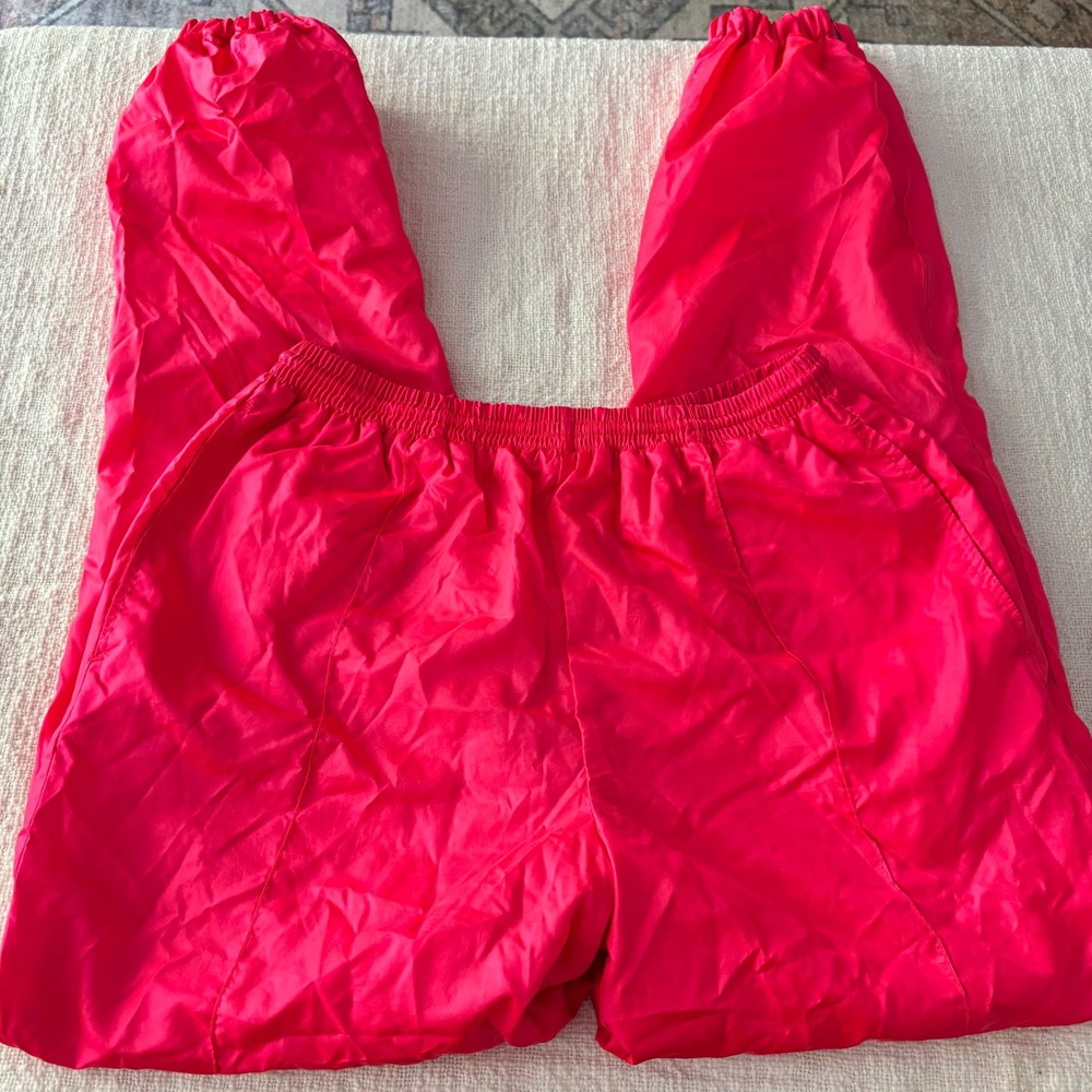 Vintage Cascade Sport Hot Pink Nylon Track Pants 90s Windbreaker Small